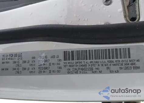 2017 Jeep Patriot High Altitude Fwd из США, поврежденный, VIN 1C4NJPFA6HD212336